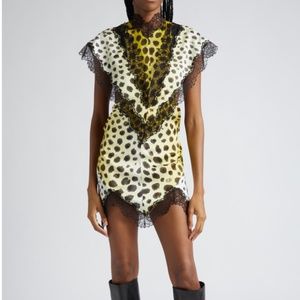 THE ATTICO Jace Cheetah Print Cutout Minidress, 42 IT, 4-6 US SUPER HOT MINI
